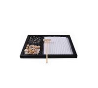 Kit de jardín zen para meditación de escritorio, mesa japonesa, roca, arena, chakras, santuario, altar, decoración zen japonesa, hogar, oficina, escritorio, regalos zen para mujeres y hombres
