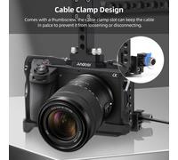 Kit de jaula de aluminio para cámara Sony A6700 con asa superior y empuñadura negra