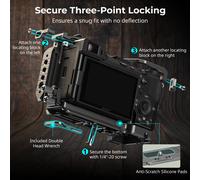 SMALLRIG HawkLock Kit Cage à dégagement Rapide Avec poignée en Silicone pou