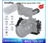 Kit de jaula de mano SmallRig FX30 FX3 para Sony FX30 FX3 con plataforma de extensión de mango XLR, correa para muñeca y abrazadera de cable - 4184 4183 Cage