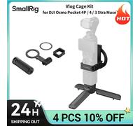 Kit de Jaula Ligera SmallRig para Vlog para DJI Osmo Pocket 4P / 4 / 3, Xtra Muse con Soporte de Montaje, Adaptador de Anillo Metálico y Trípode -6864