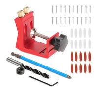 Kit de Jig para Agujeros de Bolsillo,Ángulo de Unión Inclinado de 15 Grados,Incluye Brocas, Llaves, Tornillos y Tapones para Taladrar Agujeros Angulados | Para Proyectos De Bricolaje Carpinteria Y Mon