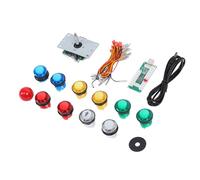 Kit de Joystick para Juegos de Panel de Control de Chip de Computadora USB de Fácil Instalación, Compatible con Múltiples Plataformas, Ideal para Jugadores, 1 Joystick + 15 Botones