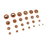 Kit de Juego de Reemplazo de Almohadillas de Saxo Alto, Piezas de Reparación de Agujeros de Sonido Plano de Cuero de Cuero e Plano, Viene en una Variedad de Tamaños, Diseñados