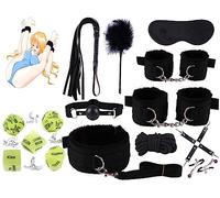 Kit De Juego Deportes Dormitorio Nailon 10 Piezas con 5 Dados Que Brillan En La Oscuridad Pesas para Muñecas para Acampar Y Accesorios para Mochila Posición Fija (Negro)