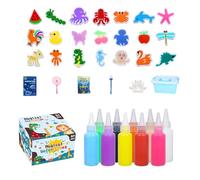 Kit de Juguete de Agua Gelificada | con 10 Geles y 12 Moldes para Actividades Artísticas y Manualidades | Juego de Arte con Gel de Agua,Para Niños de 5+ Años, Hogar, Familia, Fiestas, Aula,