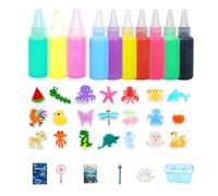 Kit de Juguete de Agua Gelificada | con 10 Geles y 12 Moldes para Actividades Artísticas y Manualidades,Juguetes de Hidrogel - para Niños de 5+ Años para Fiestas Familiares y Escolares en Casa