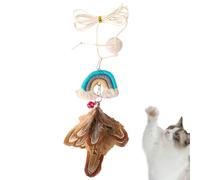 Kit de juguete genérico con Feathers - Door Frame Interactive catToy, Teaser Wand, Retractable Play Feature, Engaging Kitten and catActivity, Safe Durable Material, Fun Exercise Accessory |