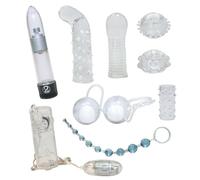 Kit de juguetes sexuales para parejas vibrador clásico huevo conjunto anillo ...