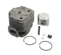 Kit de juntas de cilindro y pistón de 48 mm, kit de reconstrucción de motor para 1E48F, 48F, 63CC 6300, 2 piezas de cortador de cepillo de taladro de tierra del motor