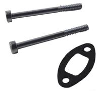 Kit de juntas de escape y pernos de tornillo para BG45 BG55 BG65 para recortadoras de cuerda y sopladores compatibles con equipos al aire libre FS y Series (2 juegos)