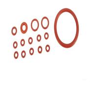 Kit de juntas tóricas con sello de goma de silicona for máquina de café Krups, 15 Uds., piezas de repuesto rojas for boquilla y agua del grupo de preparación