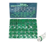 Kit de juntas tóricas para aire acondicionado de automóvil - Juego de sellos de goma resistentes al desgaste de 595 piezas, surtido profesional de reparación de aire acondicionado para automóviles, ju