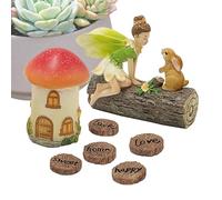 Kit de la casa de Hadas, Kit de jardín de Hadas | House House Garden Miniature Fairy Garden Figurinas con Accesorios - Pequeños Adornos caprichosos, Finge Play Set para niños