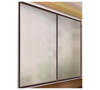 Kit de lámina aislante for ventanas, cortina térmica aislante de invierno, kit de aislamiento for ventanas, cubiertas de ventanas de PE translúcido(Brown,W110xh150cm (43.3x59.1 in))