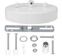 Kit de Lámpara Colgante de Hierro Blanco para Techo y Araña | Pieza de Repuesto Práctica, Soporte de Montaje Buena Dureza, Estilo Simple Minimalista