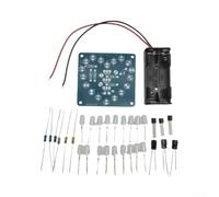 Kit de lámpara de corazón intermitente DIY que contiene piezas de circuito analógico y 18 LED rojos para aprender conceptos básicos de soldadura (A)