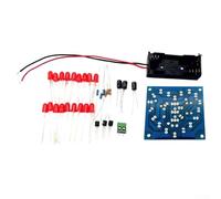 Kit de lámpara LED intermitente en forma de corazón DIY para aprendizaje electrónico - Kit de soldadura de circuito analógico de 18 LED rojos, placa de desarrollo educativo amigable para principiantes