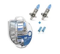 Kit De Lámparas Philips Whitevision Ultra 4200K 12V H1 55W + Par De Lámparas T10