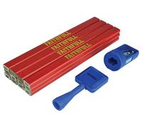 Kit De Lápices De Carpintero Faithfull Rojo / Mediano (Paquete De 12) FAICPRKIT