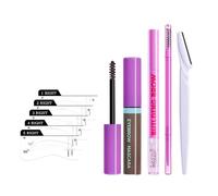 Kit de lápiz de cejas, Kit de maquillaje de cejas - Kit de cejas resistente al agua y resistente a roturas para maquillaje de ojos,Suministros cosméticos con rímel, crema para cejas, tarjeta para ceja