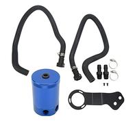 Kit de lata de captura de aceite con deflectores, separador de aceite de aire de depósito de tanque de captura de aceite de aleación de aluminio de alto rendimiento para Camaro SS (Azul)