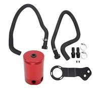 Kit de lata de captura de aceite con deflectores, separador de aceite de aire de depósito de tanque de captura de aceite de aleación de aluminio de alto rendimiento para Camaro SS (Rojo)