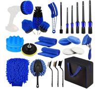 Kit de lavado de coche - Limpieza de vehículos, kit de mantenimiento ergonómico para limpieza de coches de interior, garaje y viajes