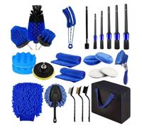 Kit de Lavado para Coche - Set de Plumero para Interior del Vehículo | Juego de Herramientas Portátil Multifunción para Mantenimiento de Parabrisas