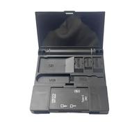 Kit de lector de tarjetas, lector de tarjetas TF USB Plug and Play, herramienta portátil de transferencia de datos al aire libre, 3.4 x 3.5 x 0.4 pulgadas, acceso rápido a fotos y videos con funda de