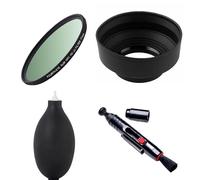 Kit de lente de cámara de 43 mm delgado MRC HD filtro UV, parasol plegable de 3 etapas, soplador de aire para lente Zeiss Planar T* 50 mm f/2 ZM y lente Zeiss Tele-Tessar T* 85 mm f/4 ZM