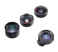 Kit de lentes 4 en 1 para teléfono: gran angular, macro, ojo de pez y teleobjetivo HD sin distorsión para todos los smartphones.