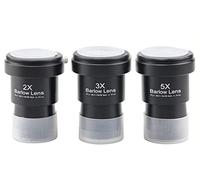 Kit de Lentes Barlow 2X-3X-5X, Accesorio de Telescopio de 1.25 Pulgadas, Lente de Banda Ancha Totalmente Metálica Multicapa Verde para Astronomía