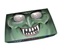 Kit de lentes de fantasía, todo en 1, tarea de sangre: caja monstruo, 1 par de lentes de color (sin corrección) + 1 funda + 1 producto multifunción