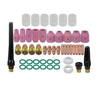 Kit de lentes de gas, corte Pyrex TIG Stubby, DB SR WP 17 18 26 antorcha de soldadura Tig 49pcs