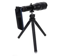 Kit de Lentes para Cámara de Teléfono, Lente Telefoto 1: 60X, Prisma Grande, Lente de Zoom Externo, Todo de Metal con Trípode de Cámara de Metal, Antideslizante, Impermeable, para Teléfono Móvil