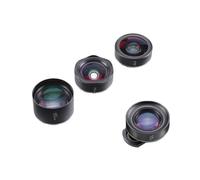 Kit de Lentes para Teléfono 4 en 1: Gran Angular, Macro, Ojo de Pez y Teleobjetivo HD Sin Distorsión para Todos los Smartphones