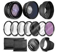 Kit de Lentes Ultra Deluxe para Canon Rebel T3, T5, T5i, T6, T6i, T7i, EOS 80D, EOS 77D con Lente Canon EFS de 18 a 55 mm es II STM. Incluye: 7 filtros de 58 mm + Lente Gran Angular de 58 mm y