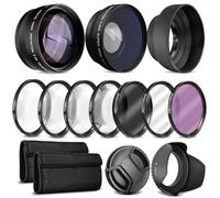 Kit de lentes Ultra Deluxe para Nikon D3400, D3500, D5600 con lente de 1855 mm, Sony A7, A7III con 2870mm, A6000, A6400, A6600. Incluye: 7 piezas de filtro de 58 mm + lente de gran angular de 58 mm