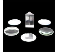Kit De Lentes Y Espejos Ópticos 6 Uds, Plano Prisma Cóncavo Convexo, Conjunto Experimentos Óptica Geométrica Curvada, Equipo Laboratorio Enseñanza Física, Accesorio Demostración