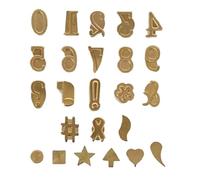 Kit de letras de leña: herramienta de marca caliente, puñetazos alfabetos de cobre | Juego de personalización de tarjetas de de madera con símbolos de números para los entusiastas del personal