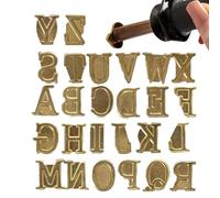 Kit de letras para quemar madera, sello para quemar madera - Kit de marca de puntas para quemar leña - Kit de estampado de madera de cobre, herramientas para tallar números y símbolos, letras de marca