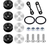 Kit de Liberación Rápida de Parachoques, Soporte de Parachoques Arandela Parachoques Coche Soporte Parachoques Delantero para Parachoques de Coche Universal (18 Piezas, Negro)