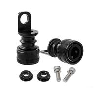 Kit de liberación rápida de pedal de bicicleta plegable, soporte ligero de aleación de aluminio, 3 métodos de instalación para agujeros estándar y M5 (un par de negros)