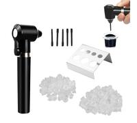 Kit de Licuadora de Tinta para Tatuajes, Máquina Mezcladora de Pigmento de Tatuaje Eléctrico, Mezclador de Tinta de Tatuaje con 5 Varillas de Mezcla, 200 Tazas de Tatuaje y Acero Inoxidable Soporte