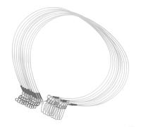 Kit de líder de pesca de fluorocarbono con giros y broches de metal para agua salada, agua dulce, lucio, lubina, trucha, 9.1 kg a 36.3 kg, resistencia de prueba, longitudes surtidas, juego de 12