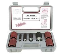 Kit de Lijado de Tambor, Juego de Herramientas de lijadora de Tambor de Lijado de husillo de 20 Piezas con Estuche de Almacenamiento Fuerte para Prensa de Taladro, Conjunto de lijadora de Tambor
