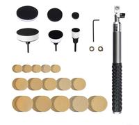 Kit de lijadora de cuenco de 75 piezas con bloques de lijado de 1/2/3 pulgadas, herramientas de torno de madera de aleación de aluminio para superficies curvas, cuencos y placas de lijado en proyectos