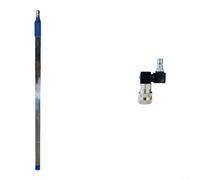 Kit de limpiador de radiador, barra de extensión de 40 cm con cabezal giratorio de 360 grados y boquilla de aire de agua para sistema de refrigeración de coche y camión (40 cm + 1 accesorio)