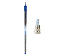 Kit de limpiador de radiador, barra de extensión de 40 cm con cabezal giratorio de 360 grados y boquilla de aire de agua para sistema de refrigeración de coche y camión (uso de agua y gas de 40 cm)
